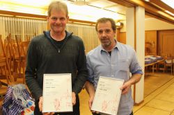 Eidg. Veteranen vlnr Walther Ruedi Wyss Reto